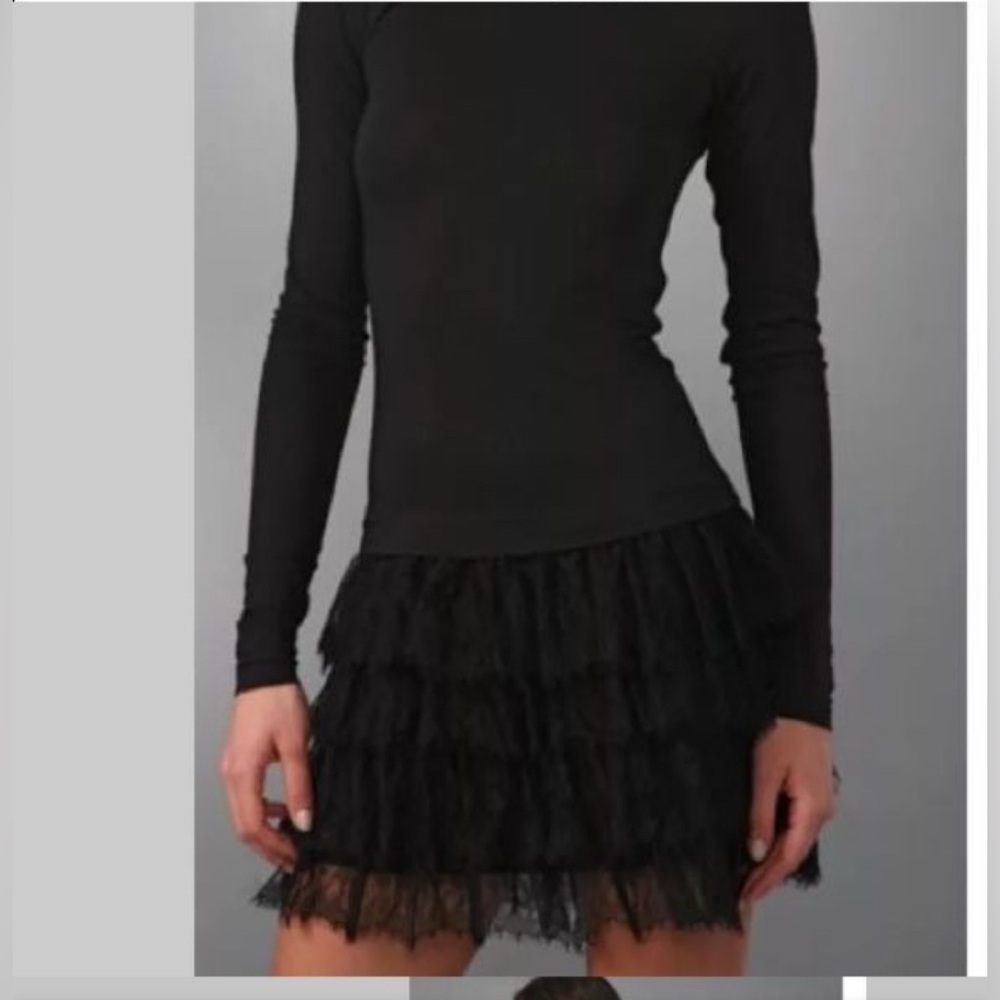 Theory Archan Black Drop Waist Dress